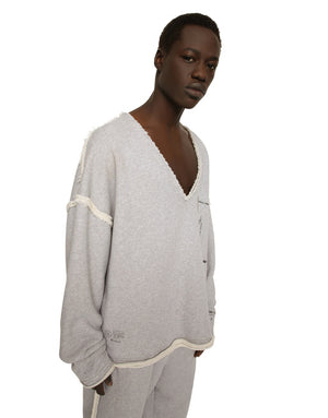 PRINTED JERSEY SWEATSHIRT WITH SMALL ABRASIONS