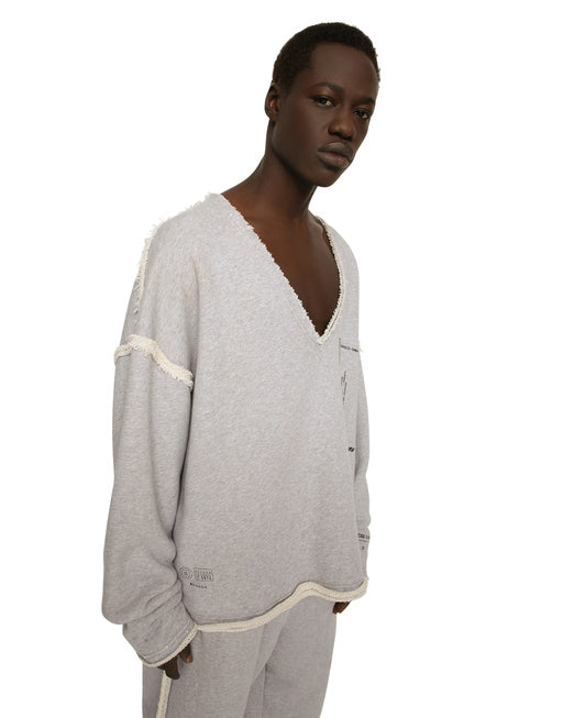 PRINTED JERSEY SWEATSHIRT WITH SMALL ABRASIONS
