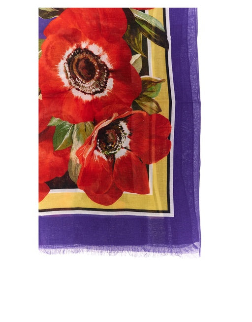 ANEMONE-PRINT MODAL AND CASHMERE SCARF