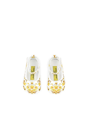 PRINTED NAPPA LEATHER BALLET FLATS