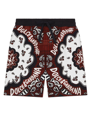 JERSEY SHORTS WITH BANDANNA PRINT