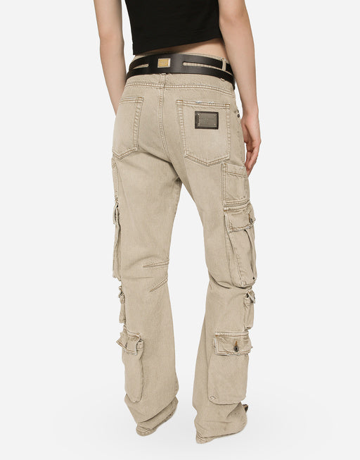 DENIM CARGO PANTS