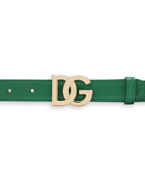 POLISHED CALFSKIN BELT WITH DG LOGO