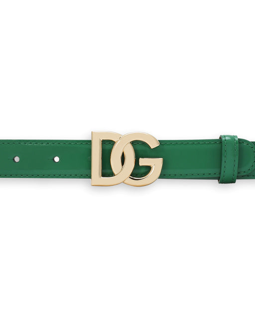 POLISHED CALFSKIN BELT WITH DG LOGO