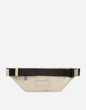 SMALL NYLON BELT BAG WITH RUBBERIZED LOGO