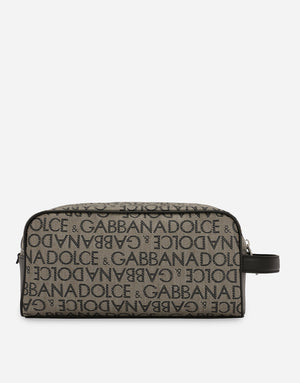 COATED JACQUARD TOILETRY BAG
