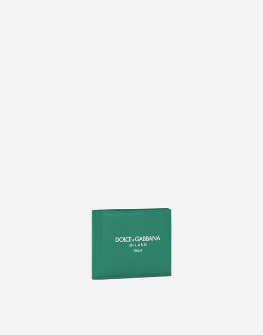 CALFSKIN BIFOLD WALLET WITH LOGO