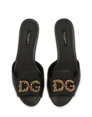 CALFSKIN SLIDERS WITH DG LOGO