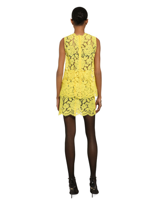 CORDONETTO FLORAL LACE TOP