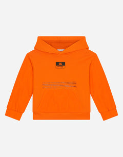 NYLON AND JERSEY HOODIE