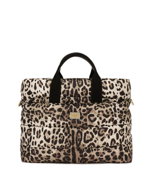 NYLON MAMMA BAG WITH LEOPARD PRINT