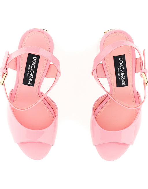 PATENT LEATHER PLATFORM SANDALS
