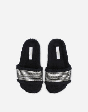 TERRYCLOTH SLIDERS WITH FUSIBLE RHINESTONES