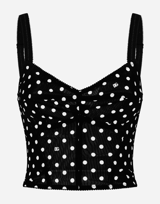 POLKA-DOT MARQUISETTE CORSET TOP