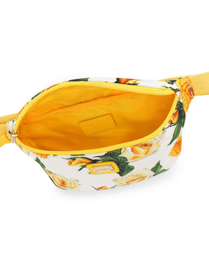 NYLON BELT BAG WITH POPPY PRINT