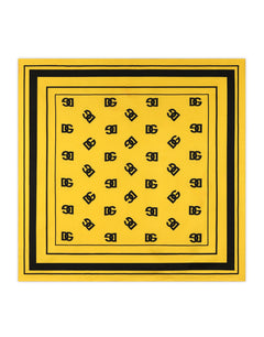 TWILL SCARF WITH ALL-OVER DG LOGO PRINT (70 X 70)