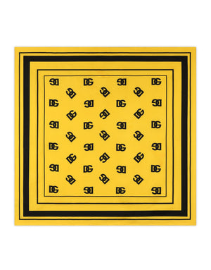 TWILL SCARF WITH ALL-OVER DG LOGO PRINT (70 X 70)