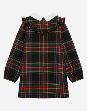 TARTAN WOOL BLEND DRESS