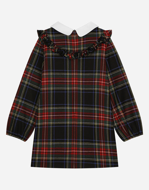 TARTAN WOOL BLEND DRESS