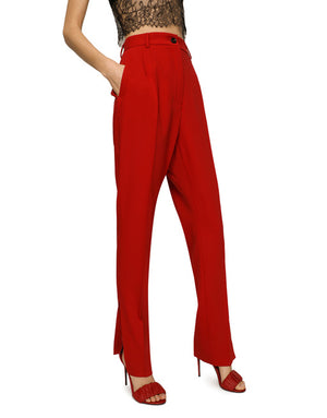 WOOLEN PANTS WITH SLITS