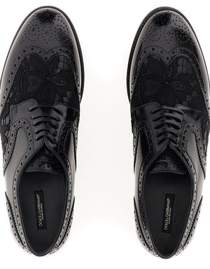 LEATHER DERBY SHOE WITH LACE DETAIL