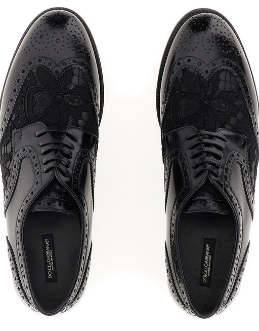LEATHER DERBY SHOE WITH LACE DETAIL
