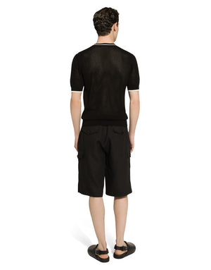 ROUND-NECK COTTON SWEATER WITH DG LOGO