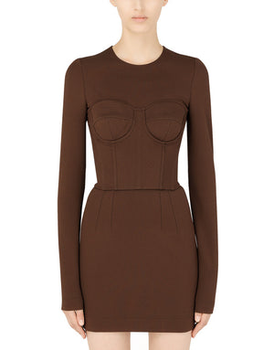 JERSEY CORSET-CUT TOP