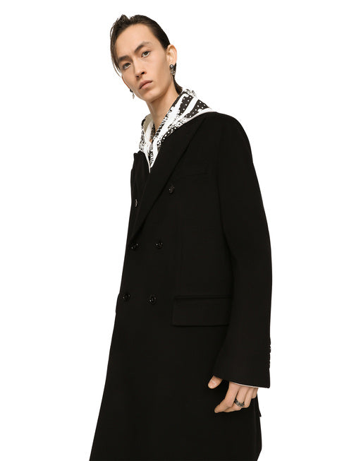 DECONSTRUCTED DOUBLE-BREASTED WOOL COAT