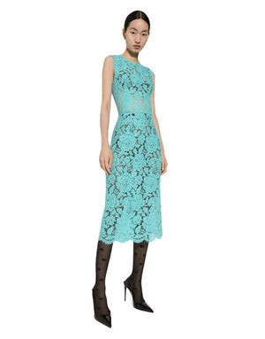 LACE SHEATH DRESS WITH CUT AT THE WAIST