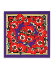 GARDEN-PRINT TWILL SCARF (90 X 90)