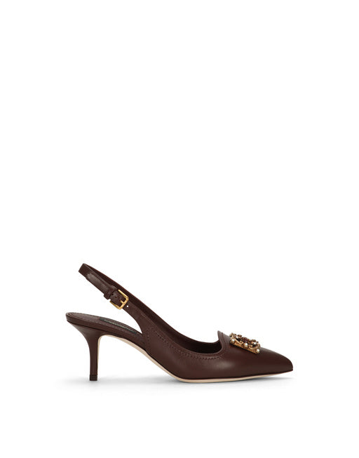 DG AMORE POINTED LEATHER SLINGBACK