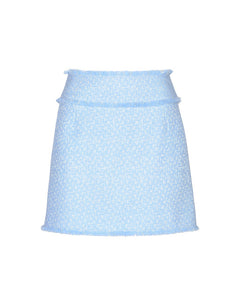 WOOL RASCHEL TWEED MINISKIRT