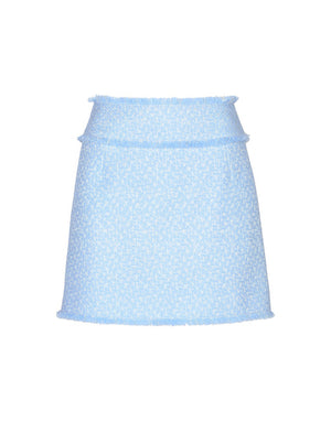 WOOL RASCHEL TWEED MINISKIRT