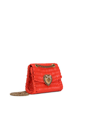SMALL DEVOTION SHOULDER BAG IN WOVEN NAPPA LEATHER