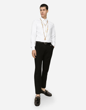 COTTON GOLD-FIT SHIRT WITH DG PATCH