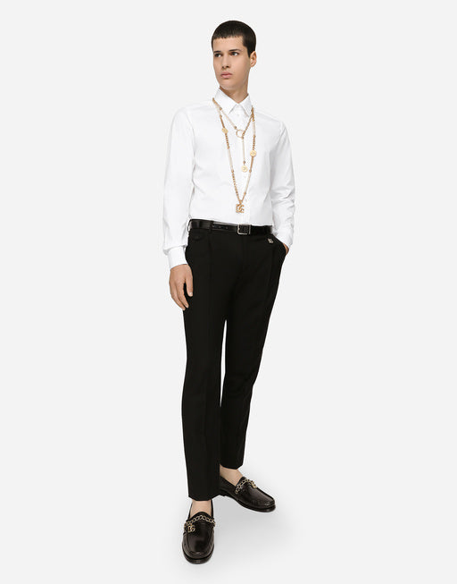 COTTON GOLD-FIT SHIRT WITH DG PATCH