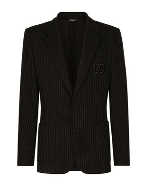 PINSTRIPE STRETCH JERSEY PORTOFINO JACKET