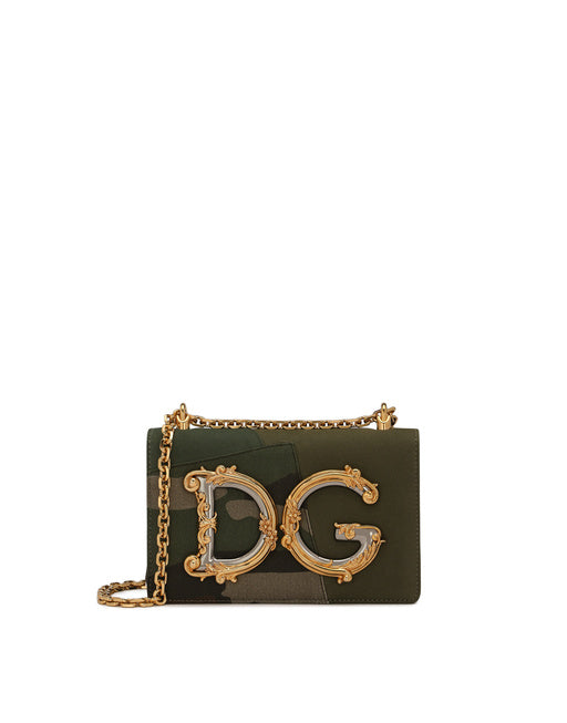 DG GIRLS BAG IN CAMOUFLAGE PATCHWORK