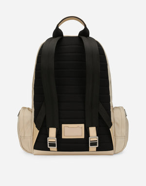 NYLON BACKPACK WITH RUBBERIZED LOGO