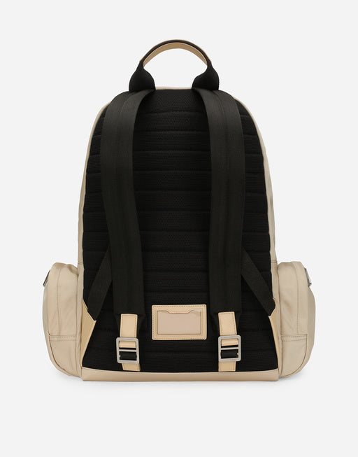 NYLON BACKPACK WITH RUBBERIZED LOGO