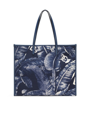 LARGE PRINTED CANVAS SHOPPER