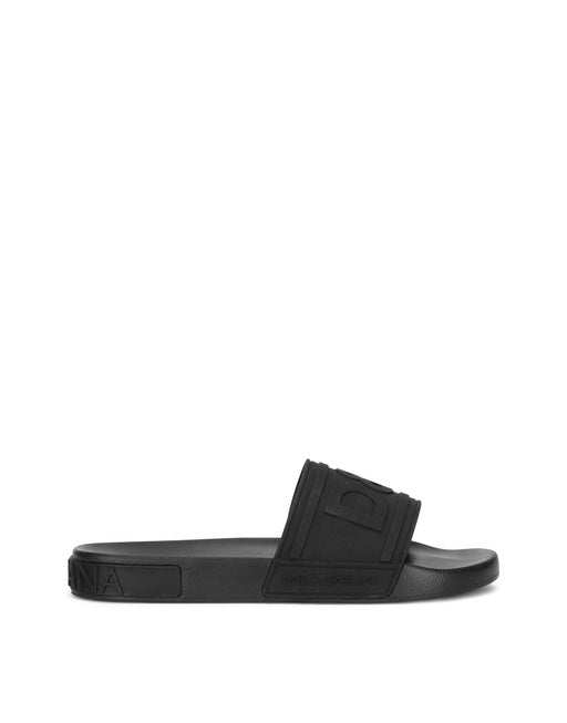 RUBBER BEACHWEAR SLIDES WITH DG LOGO
