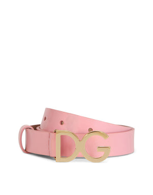 PATENT LEATHER BELT WITH DG LOGO