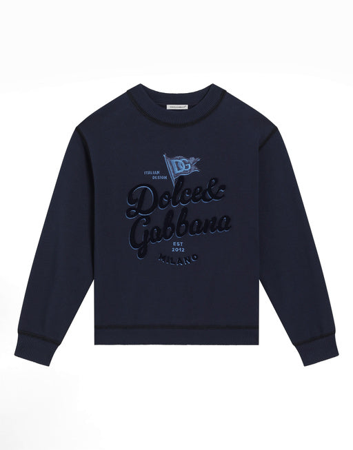 ROUND-NECK SWEATSHIRT WITH DOLCE&GABBANA LOGO