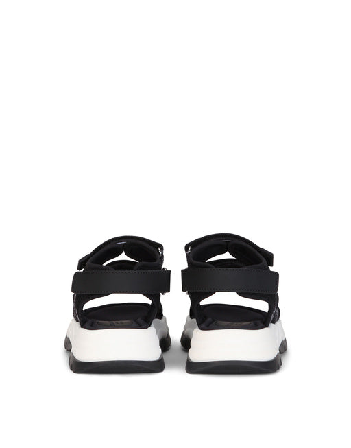MESH TREKKING SANDALS WITH JACQUARD LOGO