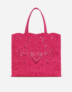LARGE CORDONETTO LACE SHOPPER