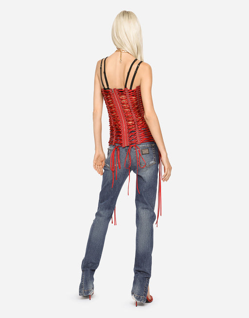 GIRLY JEANS WITH RIPPED DETAILS