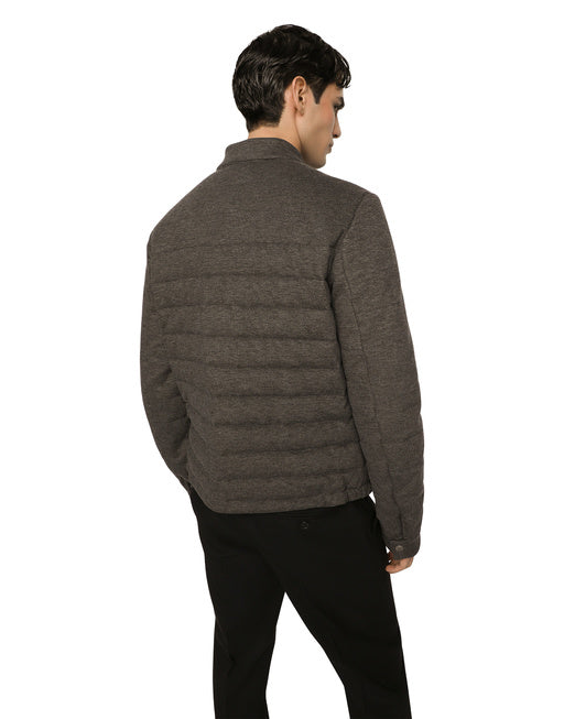 STRETCH JERSEY JACKET WITH BRANDED TAG