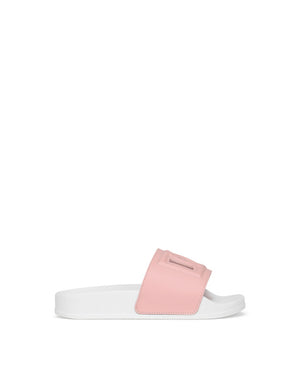 LEATHER SLIDERS WITH DG MILLENNIALS LOGO